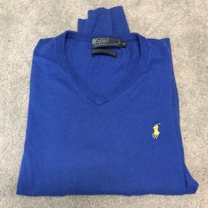 Men’s Polo Cotton/Cashmere V-Neck Sweater